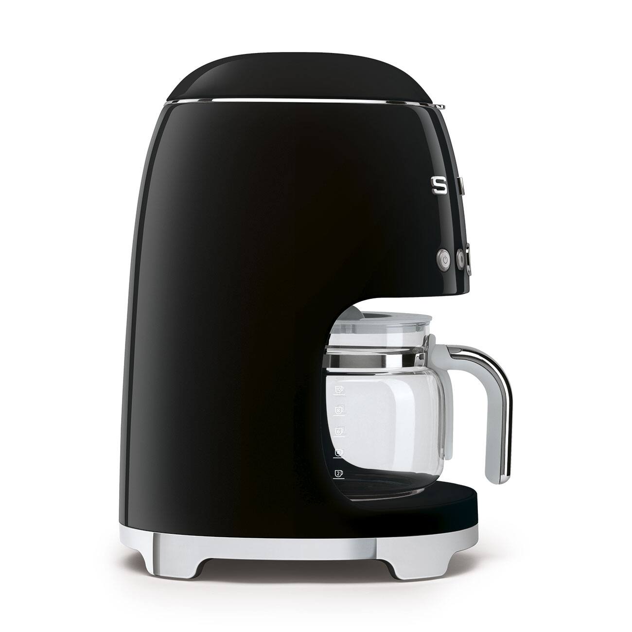 Left. SMEG - DCF02 Drip 10-Cup Coffee Maker - Black.