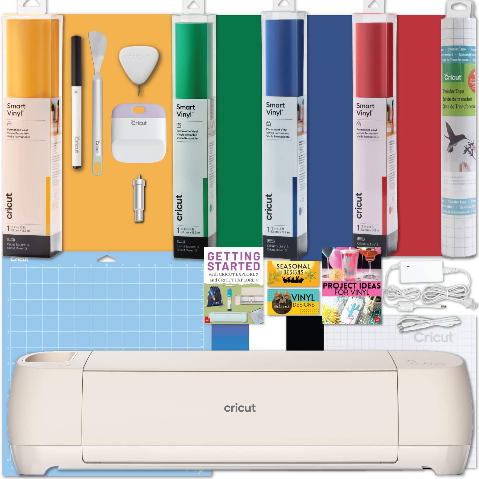 Cricut - Explore 4 Cutting Machine with Smart Vinyl Rolls Bundle