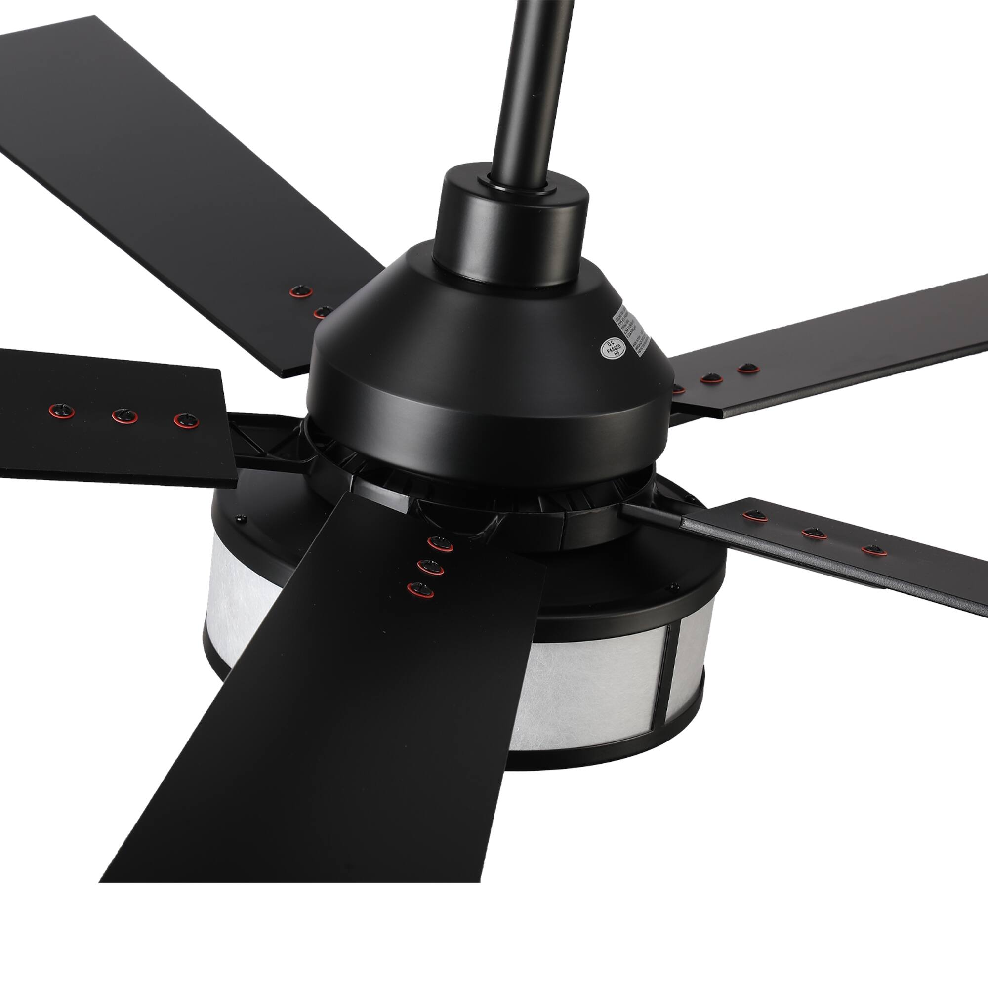 Alt View 10. Parrot Uncle - 52" Black Modern LED Ceiling Fan with Light and Remote - Black.