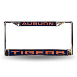 Rico Industries - Auburn University Tigers Chrome Metal Laser Cut License Plate Frame - Multi