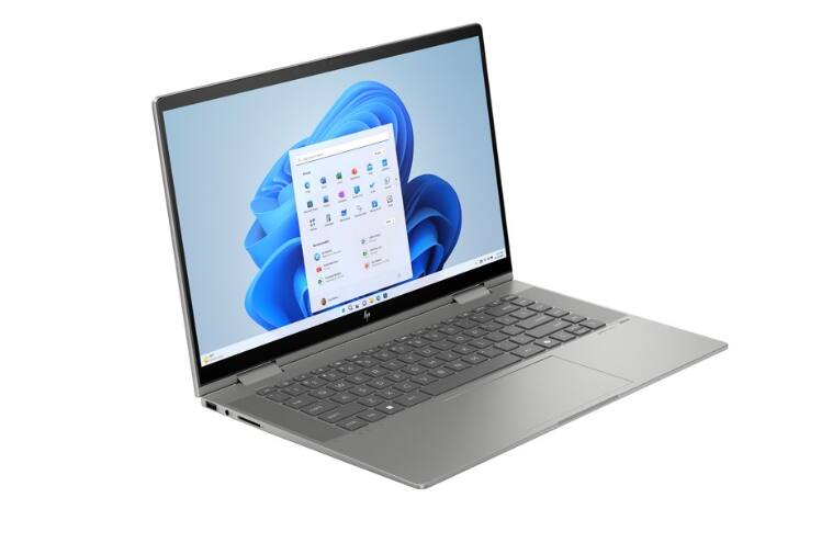 Left. HP - HP Envy x360 Laptop 15-fe1082wm (9R1K0UA) - Windows 11 Home, Intel® Core™ Ultra 7 processor, 16 GB LPDDR5, 512 GB - Silver.