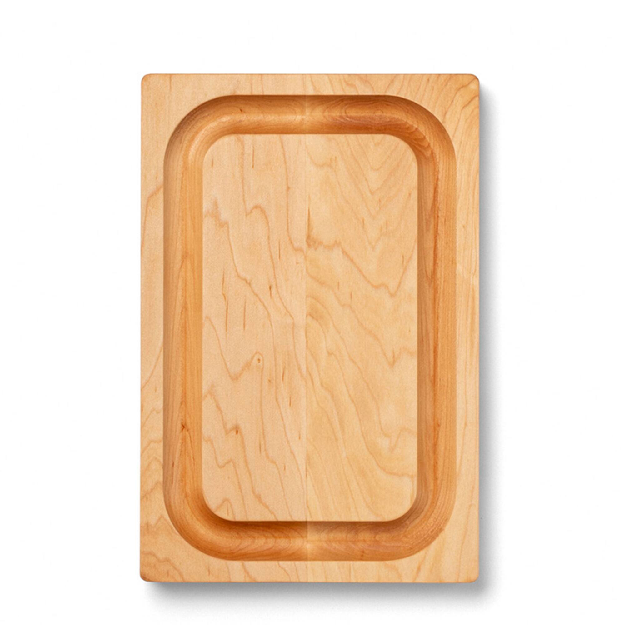 John Boos - Chop N Slice Wood Edge Grain Cutting Board, 8" x 12" x 1.25" - Maple