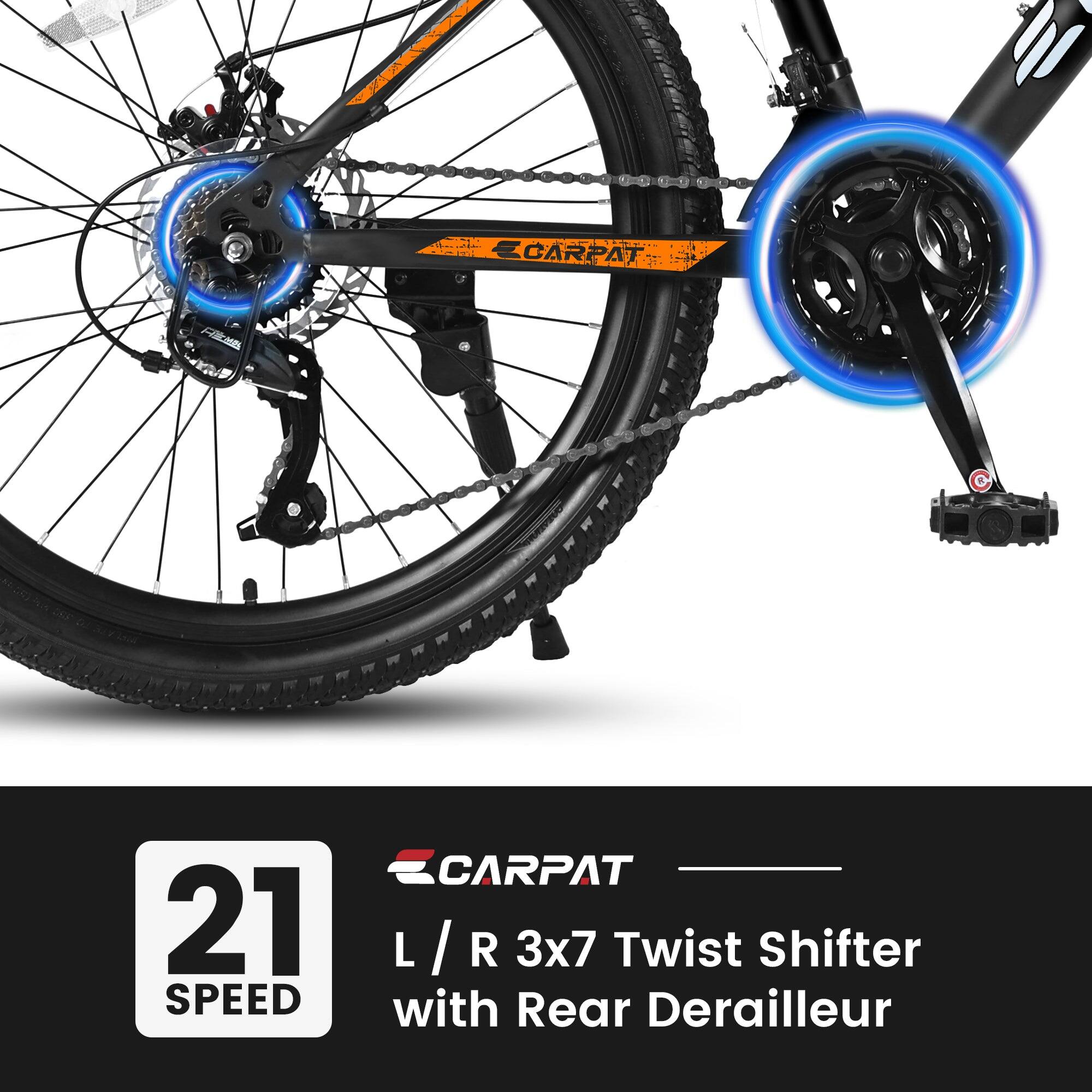 ECARPAT M 21 SPEED CARPAT L L/R I R 3x7 Twist Shifter with Rear Derailleur