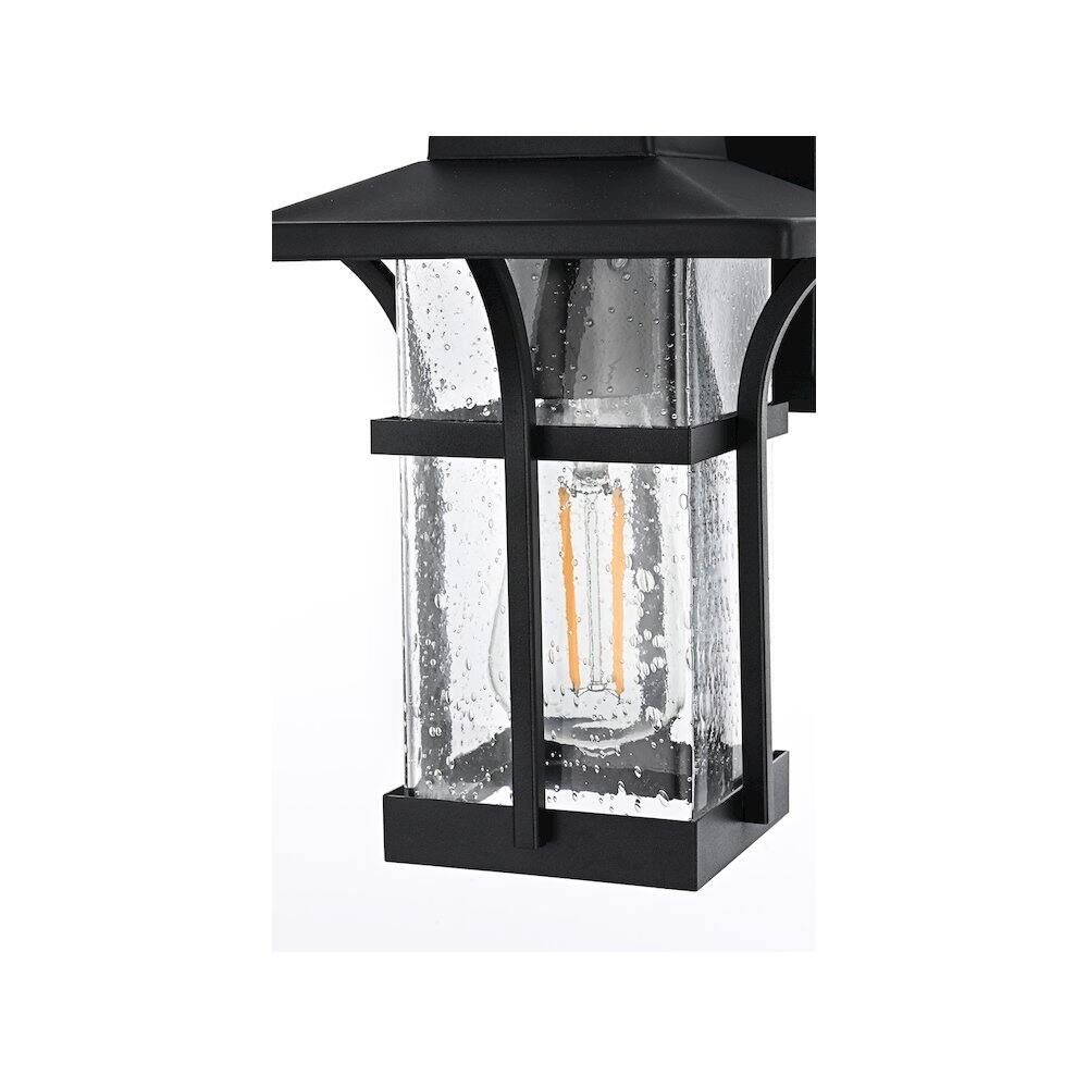 Alt View 1. Elegant Lighting - Woodstock 7 inch Outdoor Pendant in Black - Black.