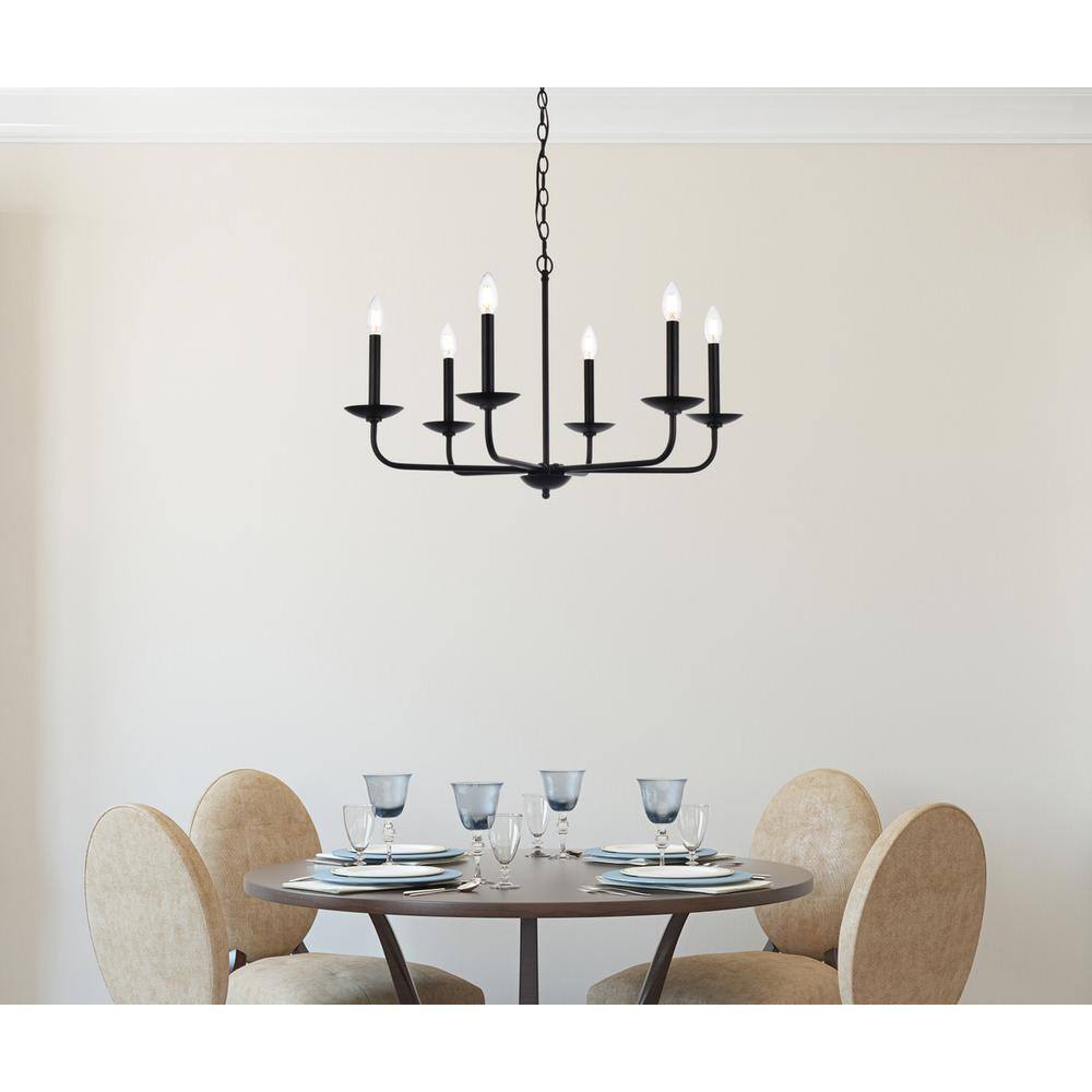 Left. Living District - Cohen 30 inch pendant in black - Black.