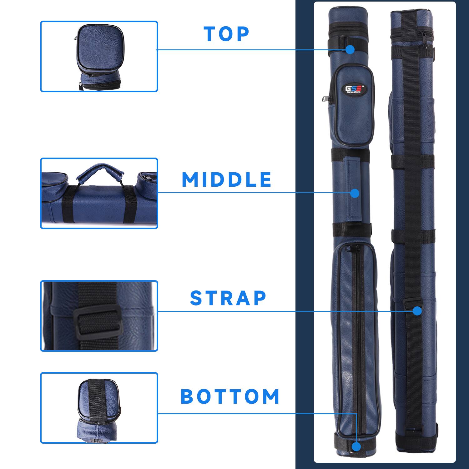 TOP, MIDDLE, STRAP, BOTTOM