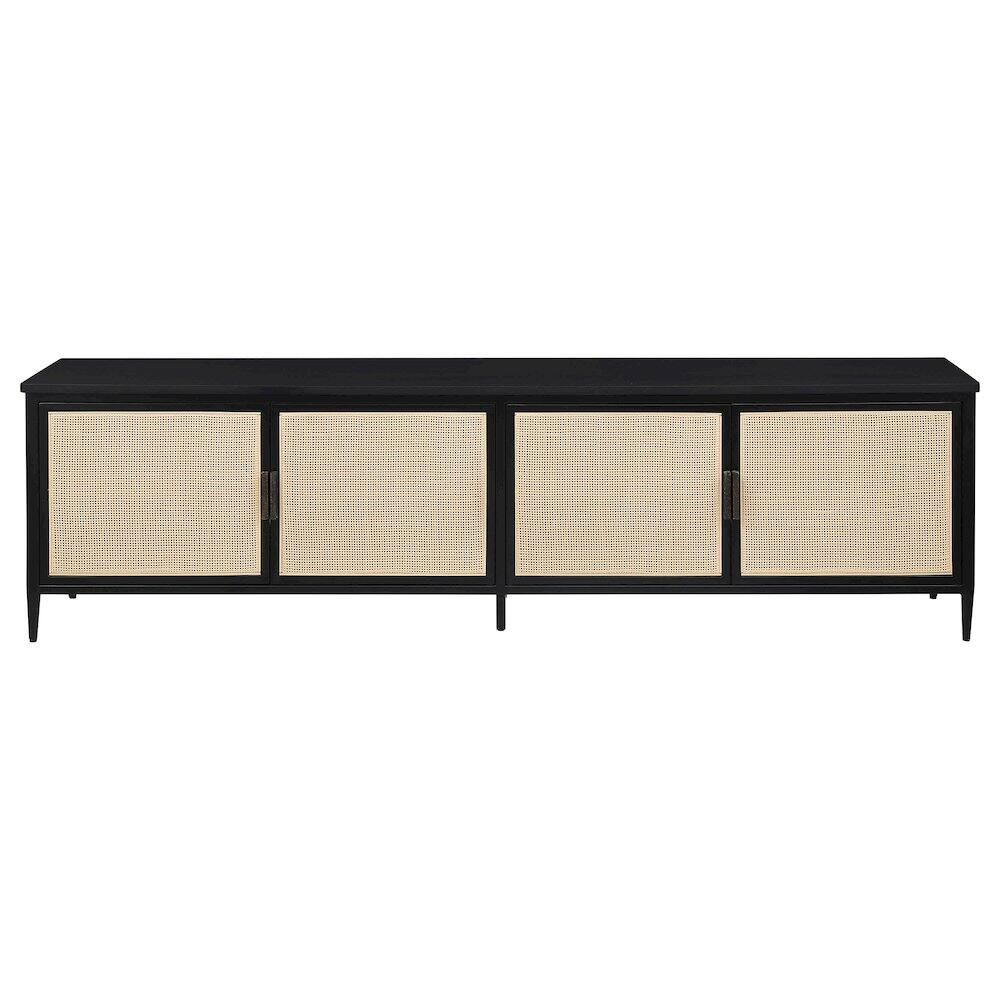 Alt View 2. Coaster Co. of America - Amherst 4-door 78-inch Metal TV Stand Media Console Black - Black.