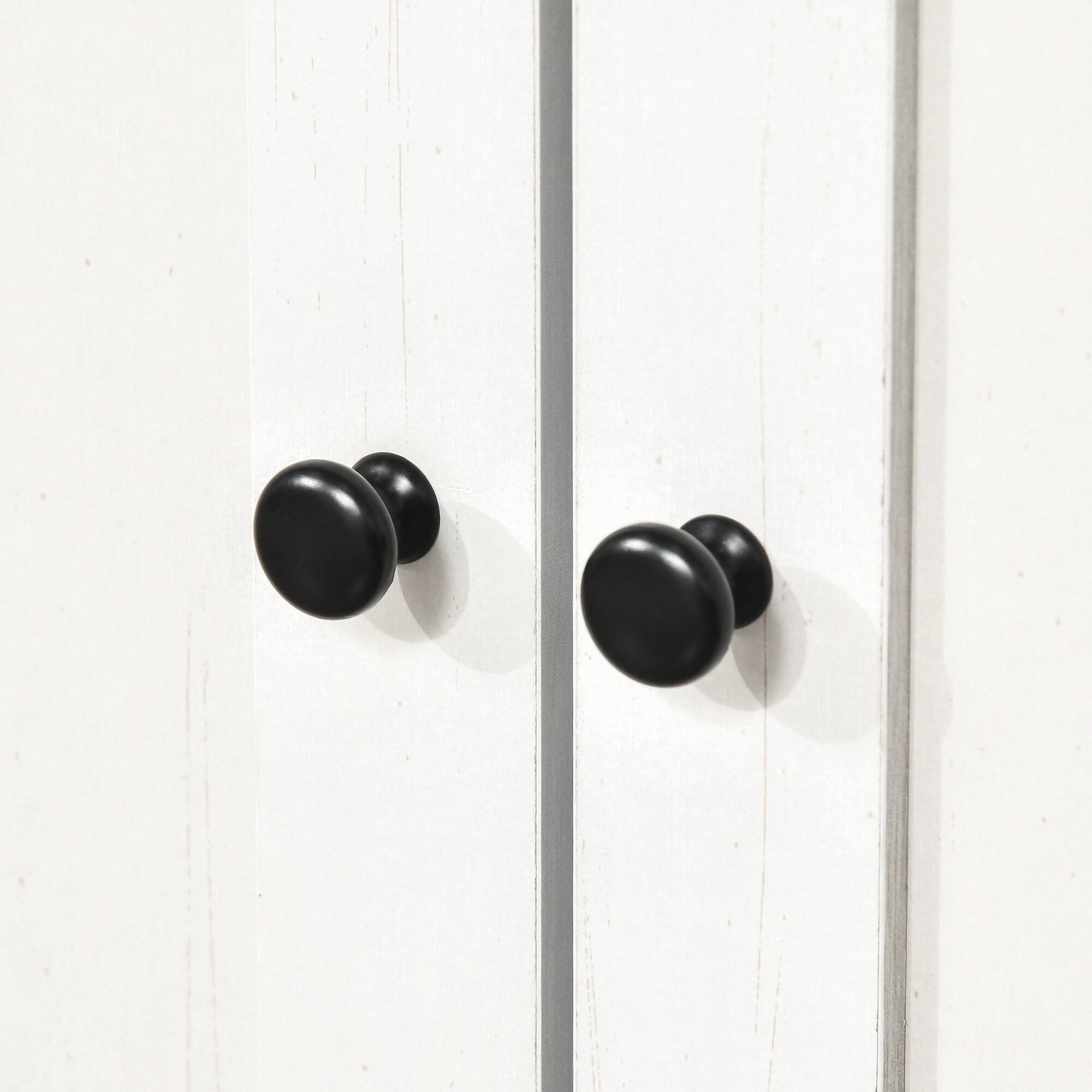 Alt View 8. Homcom - 63.5" Kitchen Buffet with Hutch, 4 Shelves, Drawers, Glass Doors - Antique White.