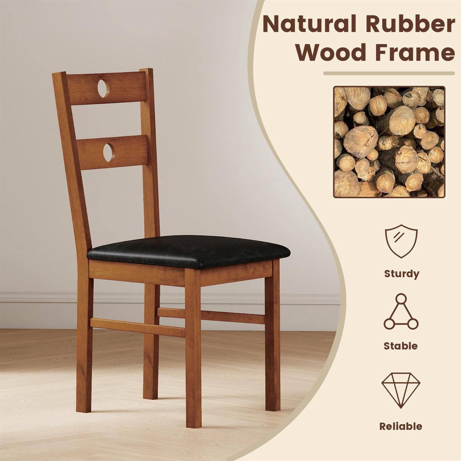 Natural Rubber Wood Frame  
Sturdy  
Stable  
Reliable