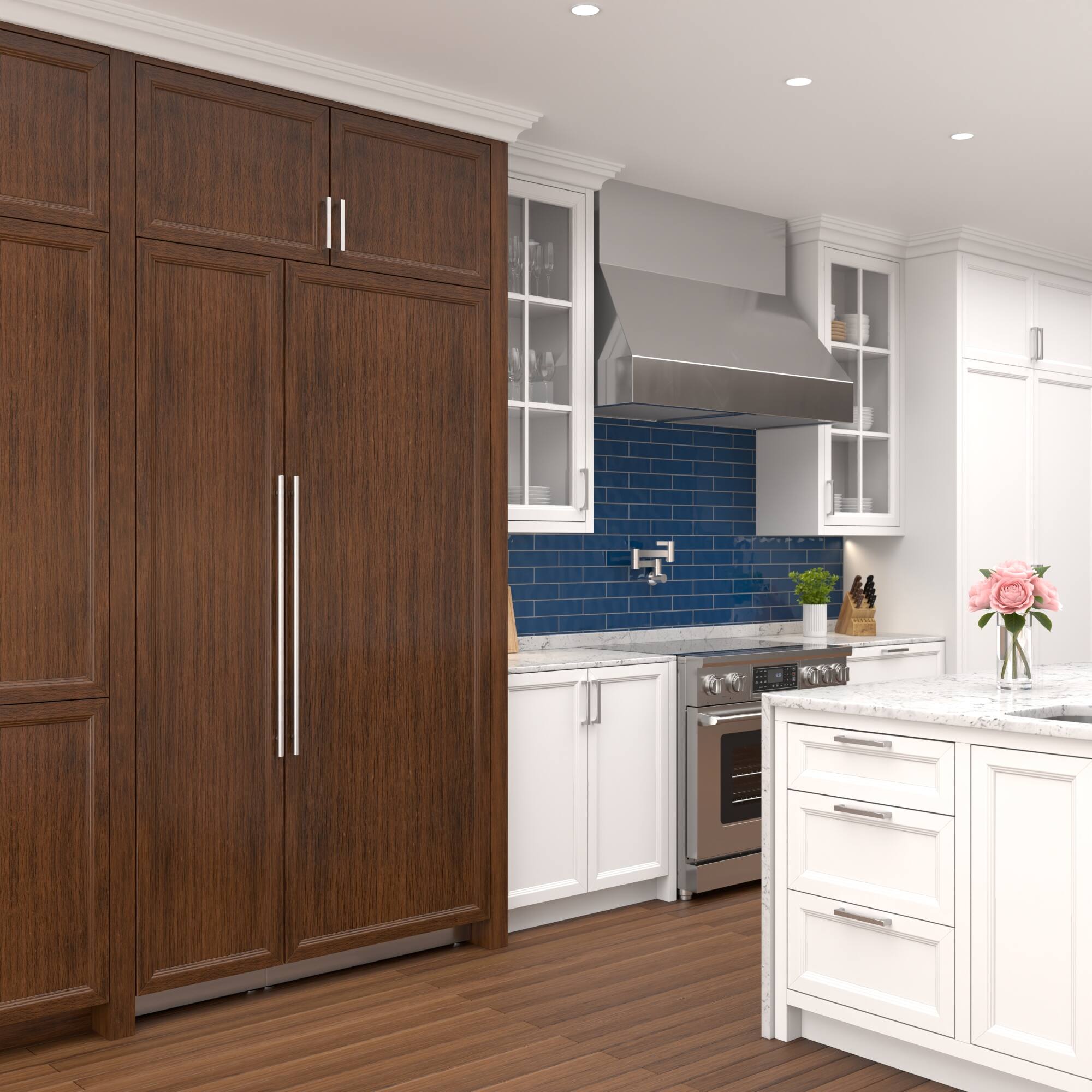 Alt View 3. Koolmore - 30 In. Panel Ready Refrigerator Column With 16.6 Cu. Ft Capacity, Water Dispenser, Frost Free - White.