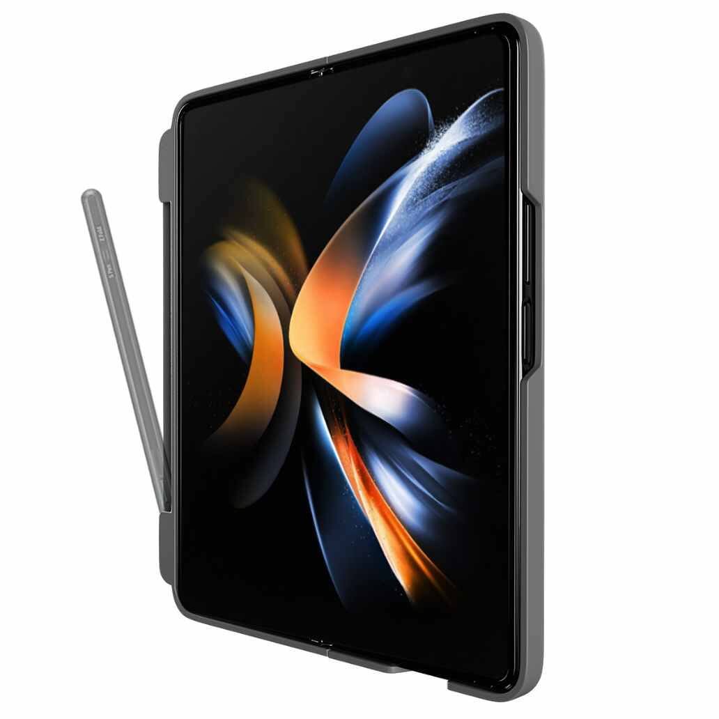 Alt View 2. RomeTech - Shell Holster Combo Case for Samsung Galaxy Z Fold4 - Black - Black.