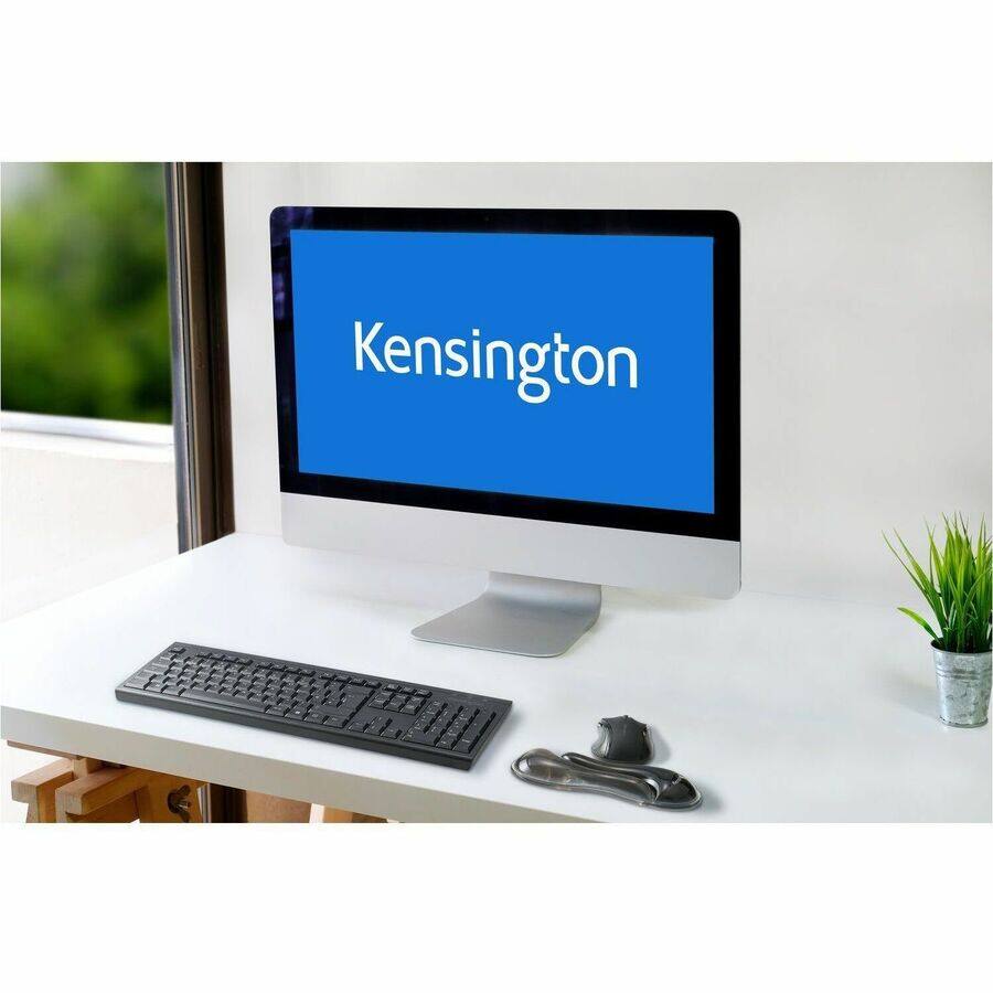 Alt View 2. Kensington - Kensington Slim Duo Gel Mouse/Trackball Wrist Rest - 0.87" Height x 7.56" Width x 2.83" Depth - Gray, Black - Gel - Gray,Black.