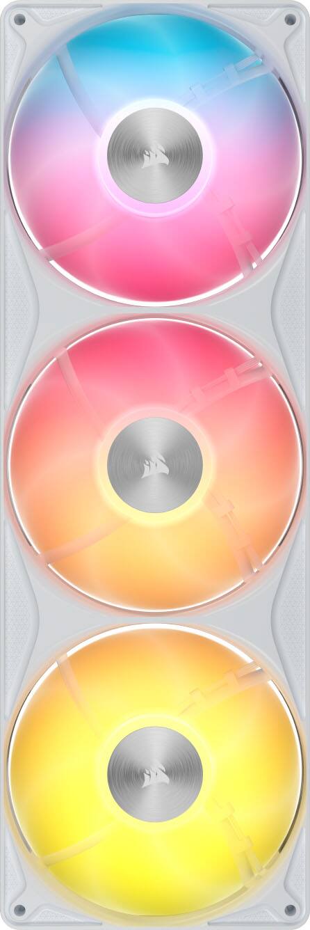 Alt View 4. CORSAIR - CORSAIR RS360 II ARGB Unified Frame PWM Fans - White.