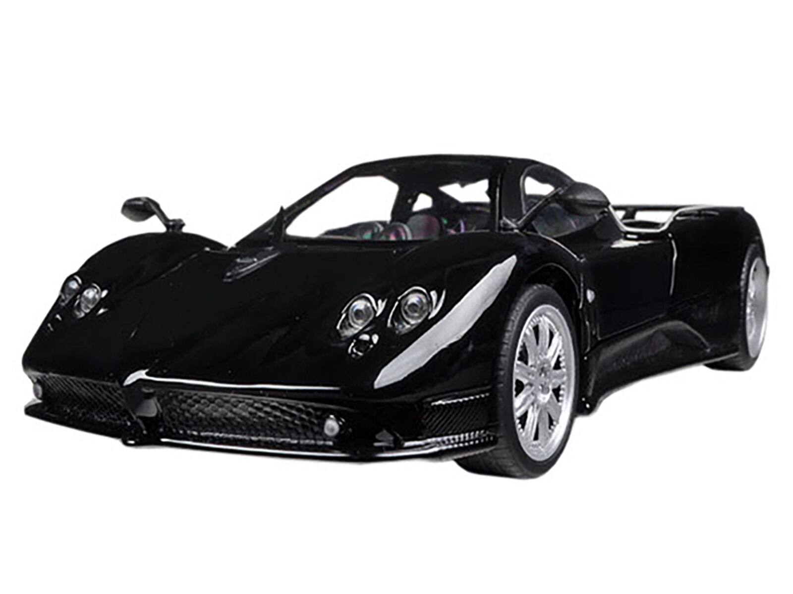 Alt View 1. Motormax - Pagani Zonda F Black 1/24 Diecast Car Model by Motormax.
