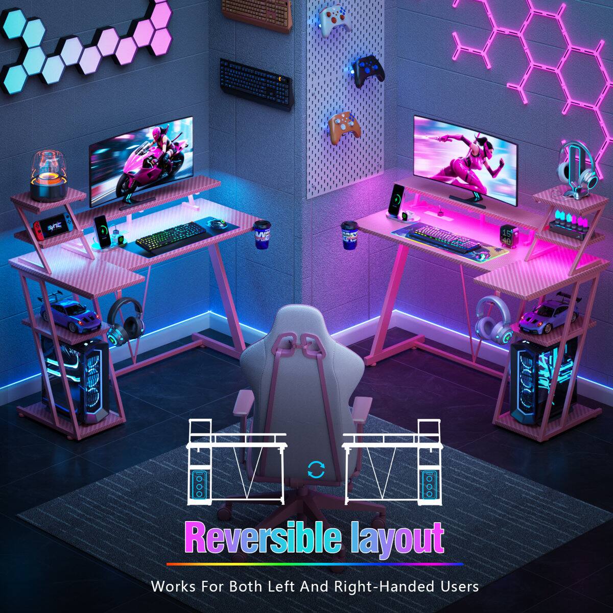 Reversible layout  
Works For Both Left And Right-Handed Users