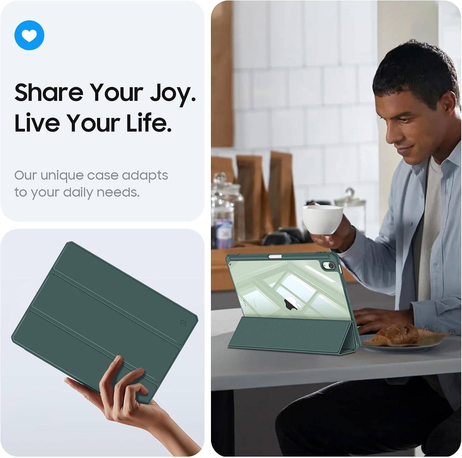 Share Your Joy. Live Your Life.

Our unique case adapts to your daily needs.