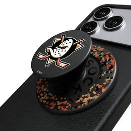 Keyscaper - Anaheim Ducks Confetti Magnetic Phone Grip & Stand - No Size - Black