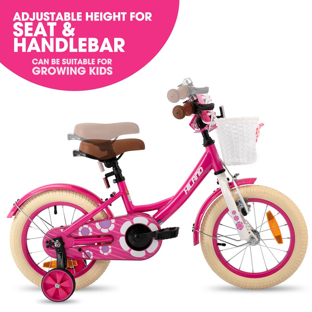 ADJUSTABLE HEIGHT FOR SEAT & HANDLEBAR CAN BE SUITABLE FOR GROWING KIDS