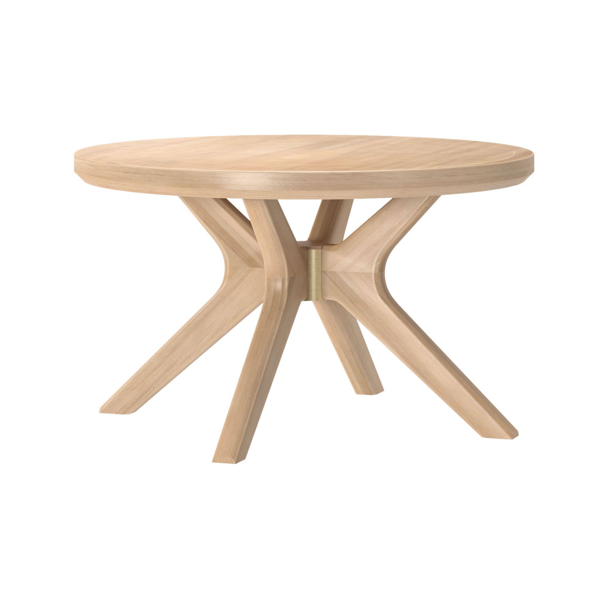 Alt View 2. Plank+Beam - Verso Round Coffee Table (30in x 30in / 760mm x 760mm), Blonde - Blonde.