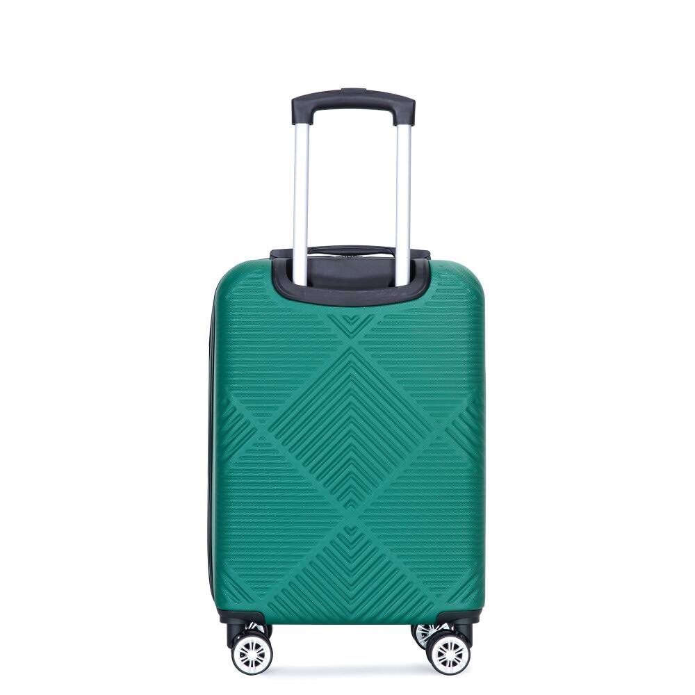Alt View 1. Ropilly - Ropilly 4 Piece Luggage Set Dark Green Hard Shell Suitcase with 14 Inch Cosmetic Case - Dark Green.