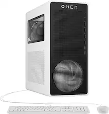 Front. HP OMEN - 16L Gaming Desktop - Intel Core Ultra 7 265F 2025 - 16GB DDR5 Memory - NVIDIA GeForce RTX 5060 Ti 16GB GDDR7 - 1TB SSD - Panda Metal.