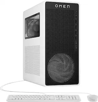 HP OMEN - 16L Gaming Desktop - Intel Core Ultra 7 265F 2025 - 16GB DDR5 Memory - NVIDIA GeForce RTX 5060 Ti 16GB GDDR7 - 1TB SSD - Panda Metal