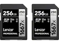 256 GB 250 MB/s V60 3J XC II C10 Lexar PROFESSIONAL 1667