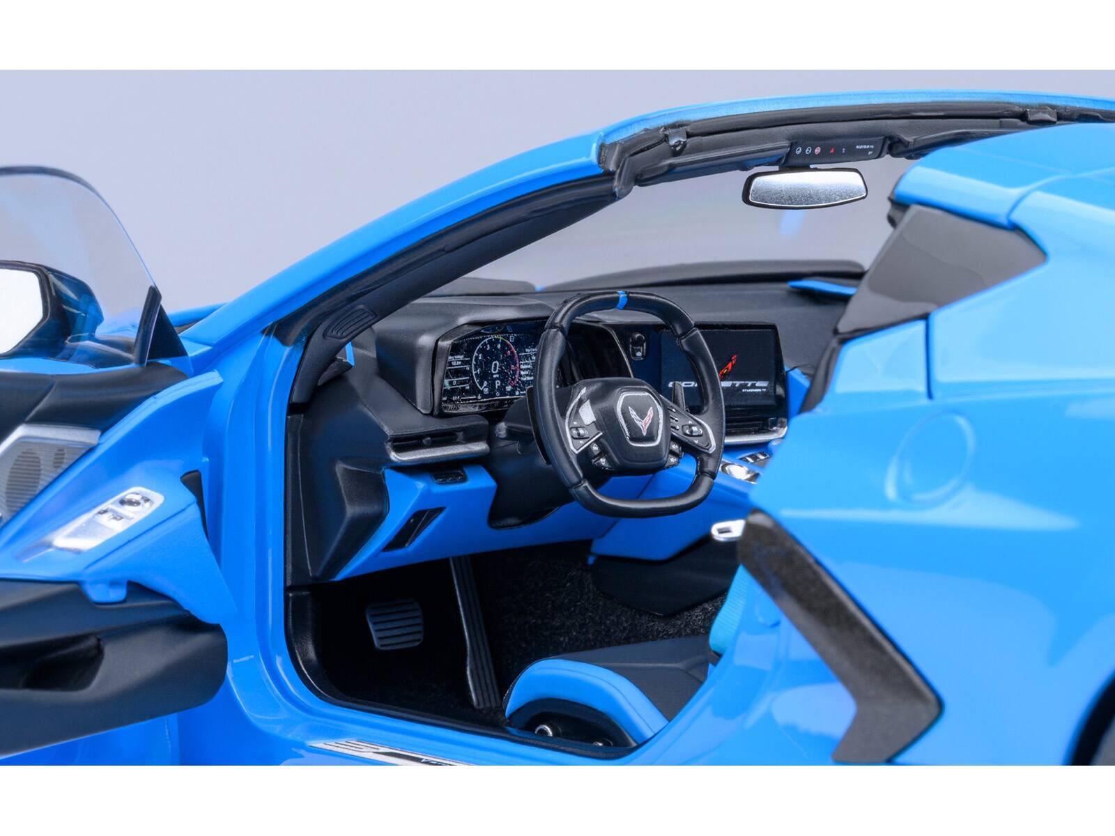 Alt View 4. Autoart - 2020 Chevrolet Corvette C8 Stingray Rapid Blue 1/18 Model Car by Autoart.
