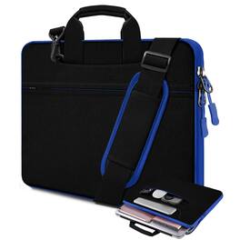 Stylel Star - Bag Laptop Compartment Dimensions Material 15.6 Inch Shoulder Internal 10.6 Inches Briefcase Withwater - Black Blue