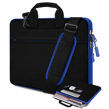 Front. Stylel Star - Bag Laptop Compartment Dimensions Material 15.6 Inch Shoulder Internal 10.6 Inches Briefcase Withwater - Black Blue.