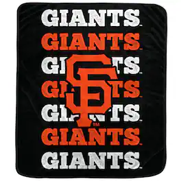 Pegasus - San Francisco Giants 60'' x 70'' Logo Wordmark Plush Blanket - Multicolor