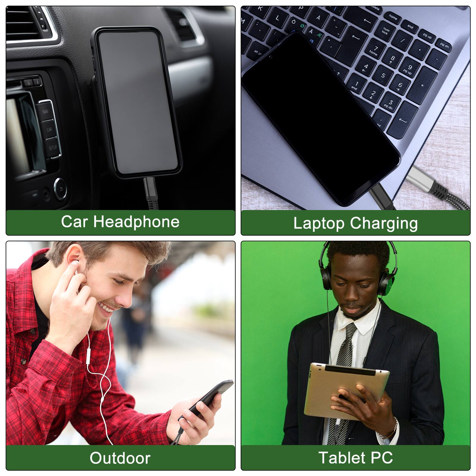 - Car Headphone
- Laptop Charging
- Outdoor
- Tablet PC