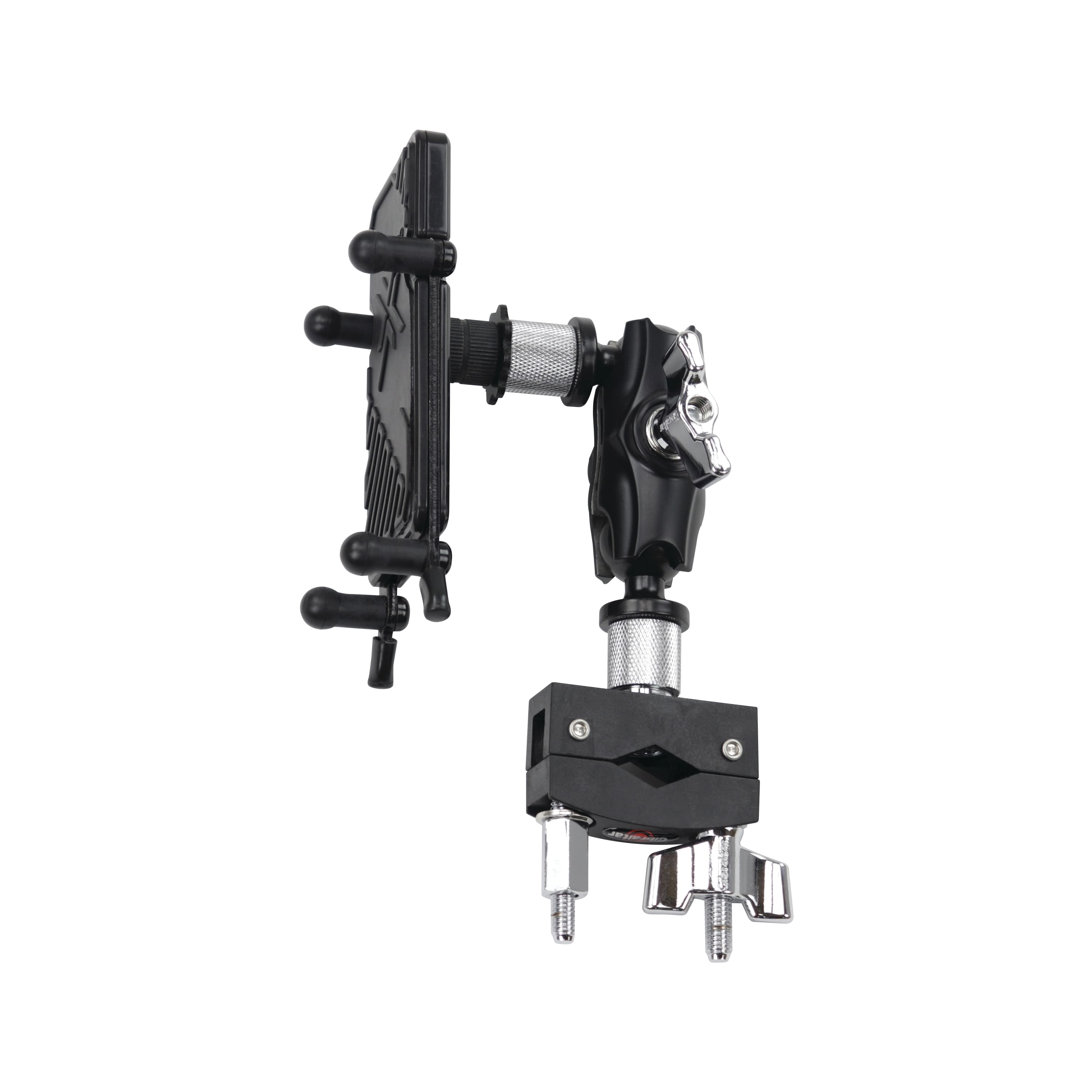 Gibraltar Hardware - Dual Adjust Smartphone Stand Mount, Touchscreen Access for Practice & Live Performance - Black
