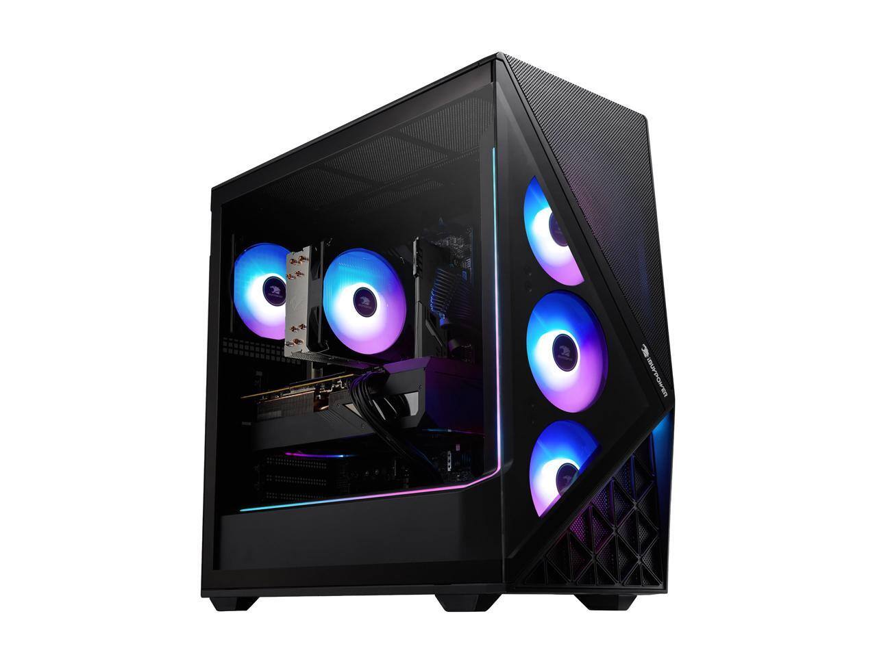 Alt View 1. iBUYPOWER - iBUYPOWER Slate Gaming PC Desktop - Intel Core Ultra 7 265F, NVIDIA GeForce RTX 5060Ti 8GB, 16GB DDR5 RAM, 1TB NVMe SSD - Black.
