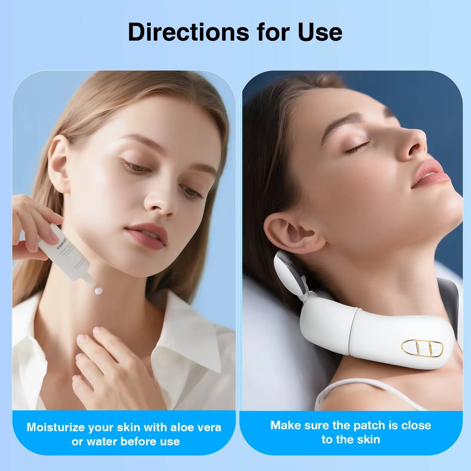 Directions for Use

Moisturize your skin with aloe vera or water before use

Make sure the patch is close to the skin