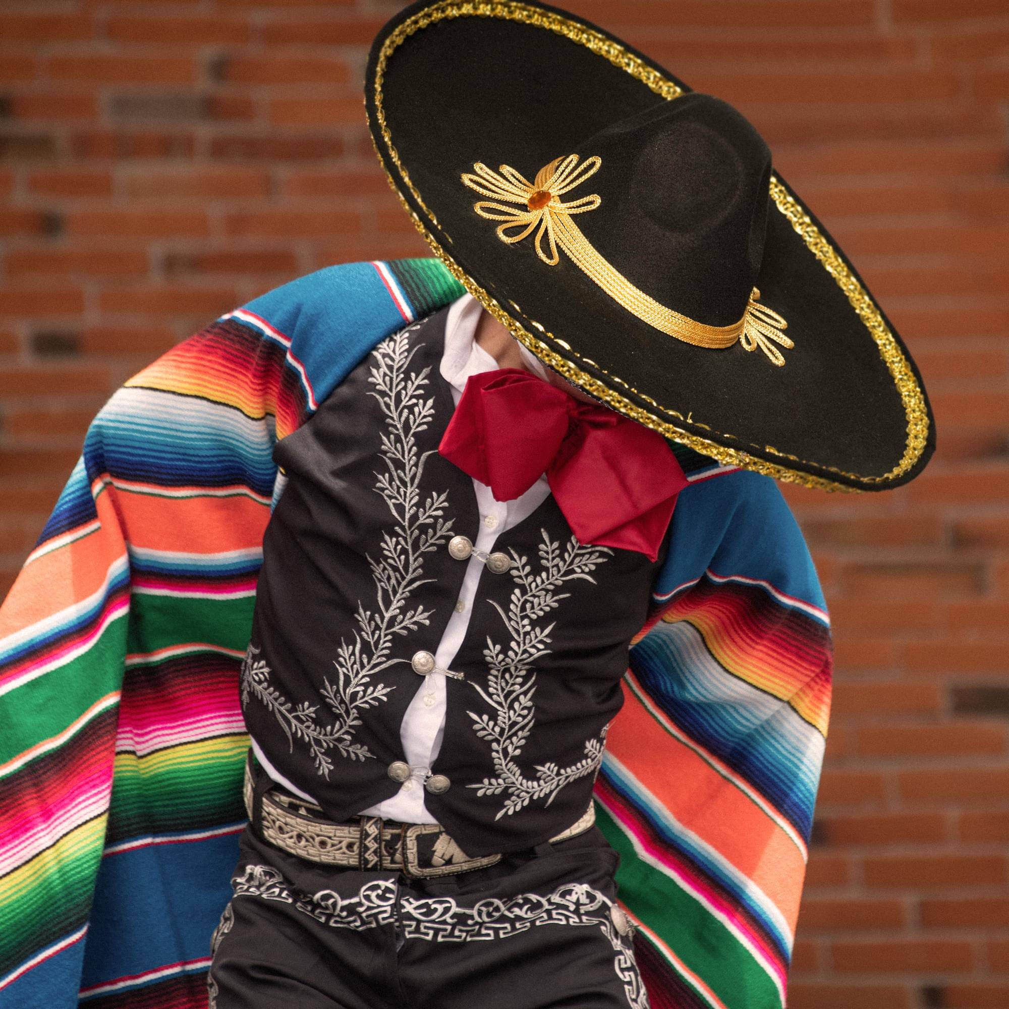 Alt View 10. Underwraps - Sombrero With Gold Metallic Trim Adult Costume Accessory - Black.