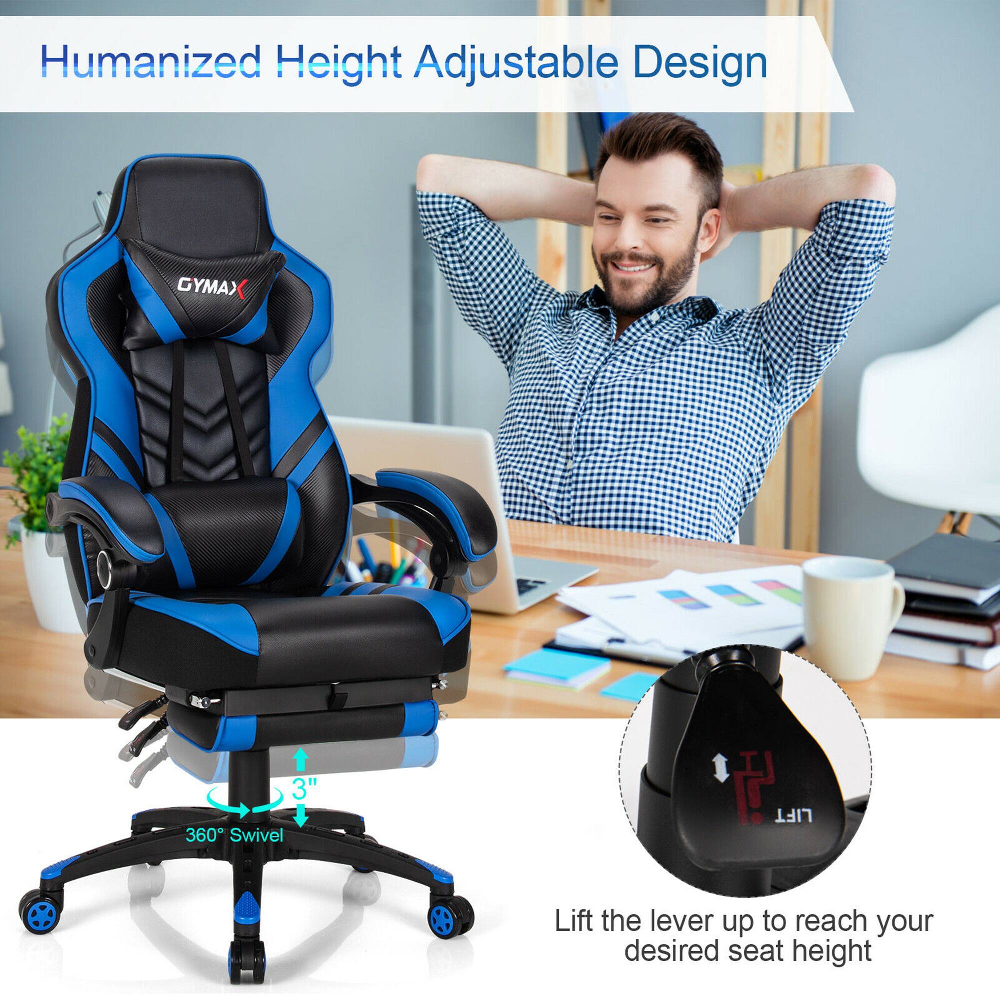 Humanized Height Adjustable Design: 3" 360 Swivel 4 LIFT
Lift the lever up to reach your desired seat height.