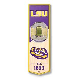 YouTheFan - LSU Tigers 6'' x 19'' 3D StadiumView Banner - Multicolor