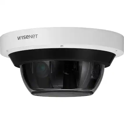 Front. Samsung - Wisenet PNM-9085RQZ1 20 Megapixel Network Camera - Color - Dome - White - TAA Compliant - 98.43 ft Infrared Night Vision - White.