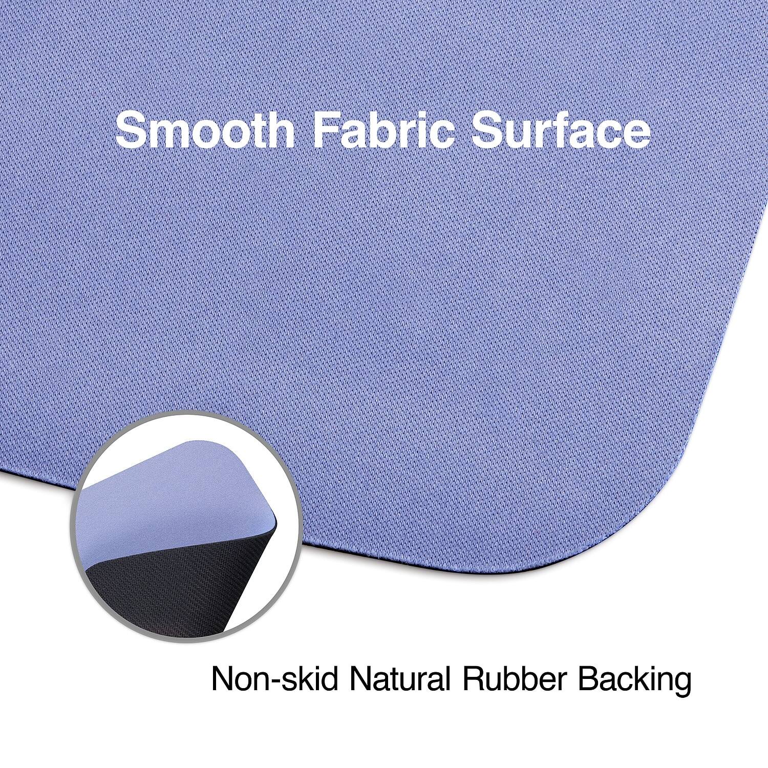 Smooth Fabric Surface  
Non-skid Natural Rubber Backing