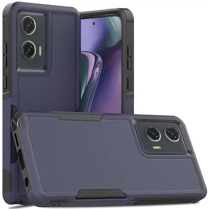 Front. Equipd - Phone Case for Moto G Stylus 5G 2024 6.7 Inch, Heavy Duty Rugged Shockproof Full Body Protection Cover - Blue.