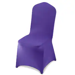 VEVOR - 50 Pcs Chair Covers, Polyester Spandex Chair Cover, Stretch Slipcovers for Wedding Party Dining Banquet - Purple