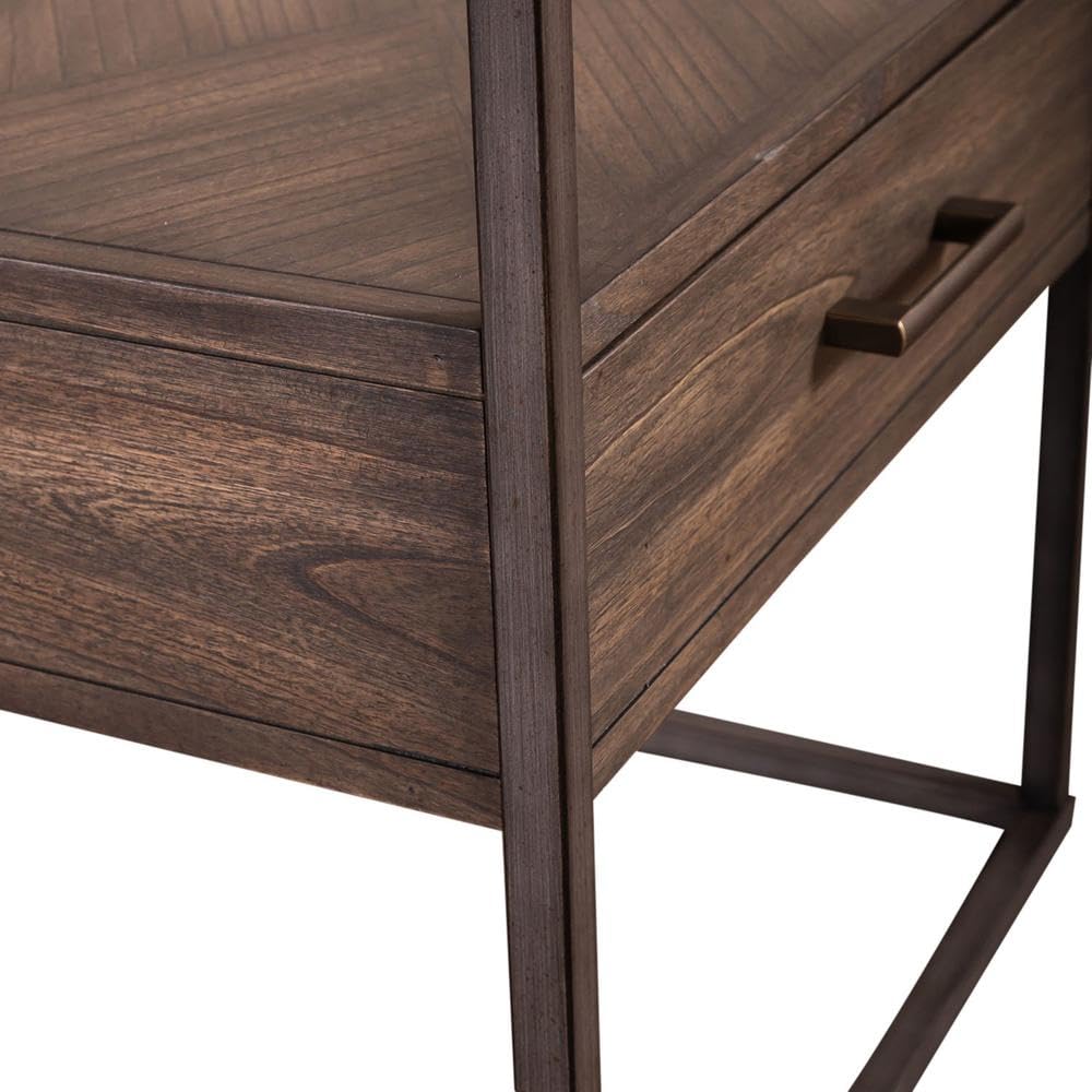 Left. Liberty Furniture Industries - Jamestown End Table in Tobacco - Brown.