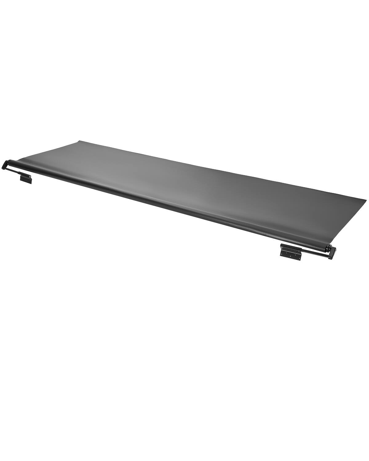 Front. VEVOR - Camper Awning Fabric Replacement, 1" to 12', Weatherproof Durable Slide Topper Awning with Bracket, Heavy Duty Slide - Black.