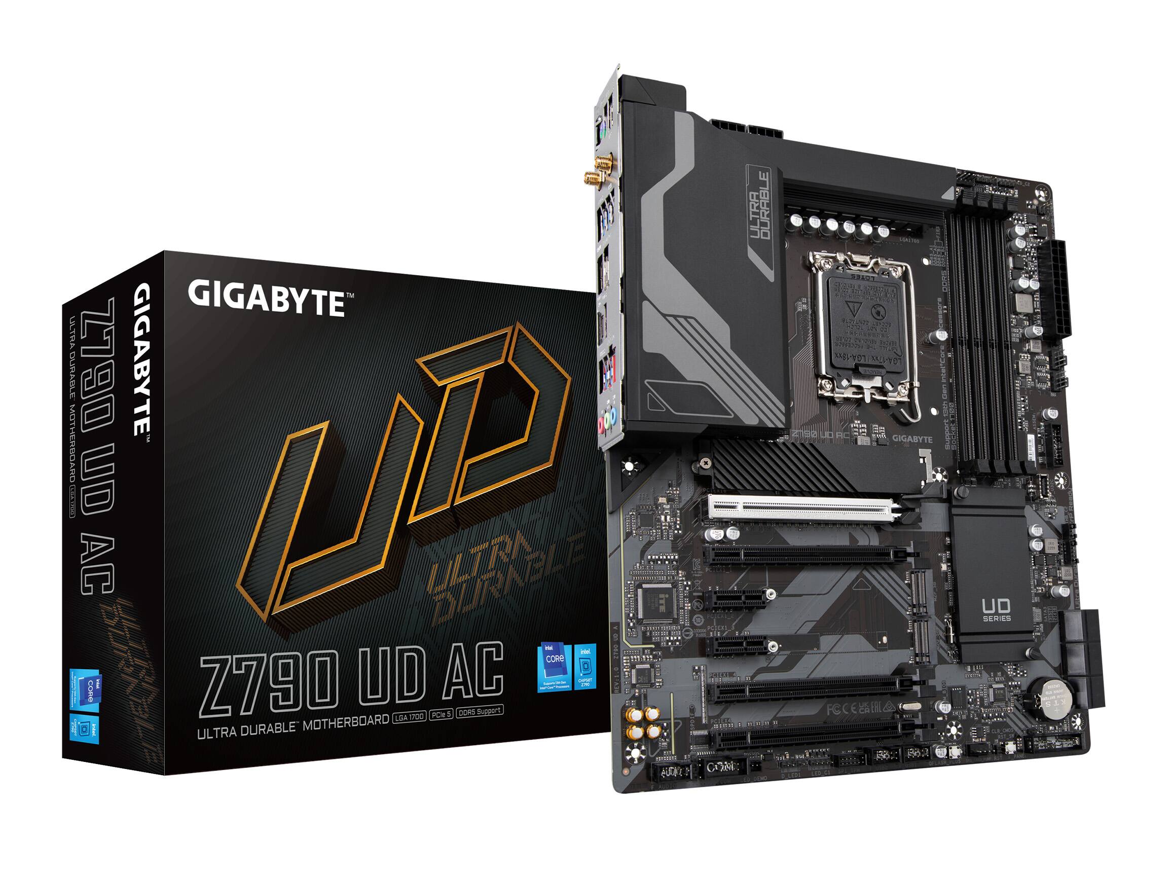 Alt View 11. GIGABYTE - Z790 UD AC (Socket 1700) USB 3.2 Gen2 INTEL Motherboard - Black.
