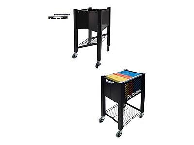 Alt View 6. Vertiflex - InstaCart Metal Mobile File Cart with Lockable Wheels, Black (AVT-VF53000).