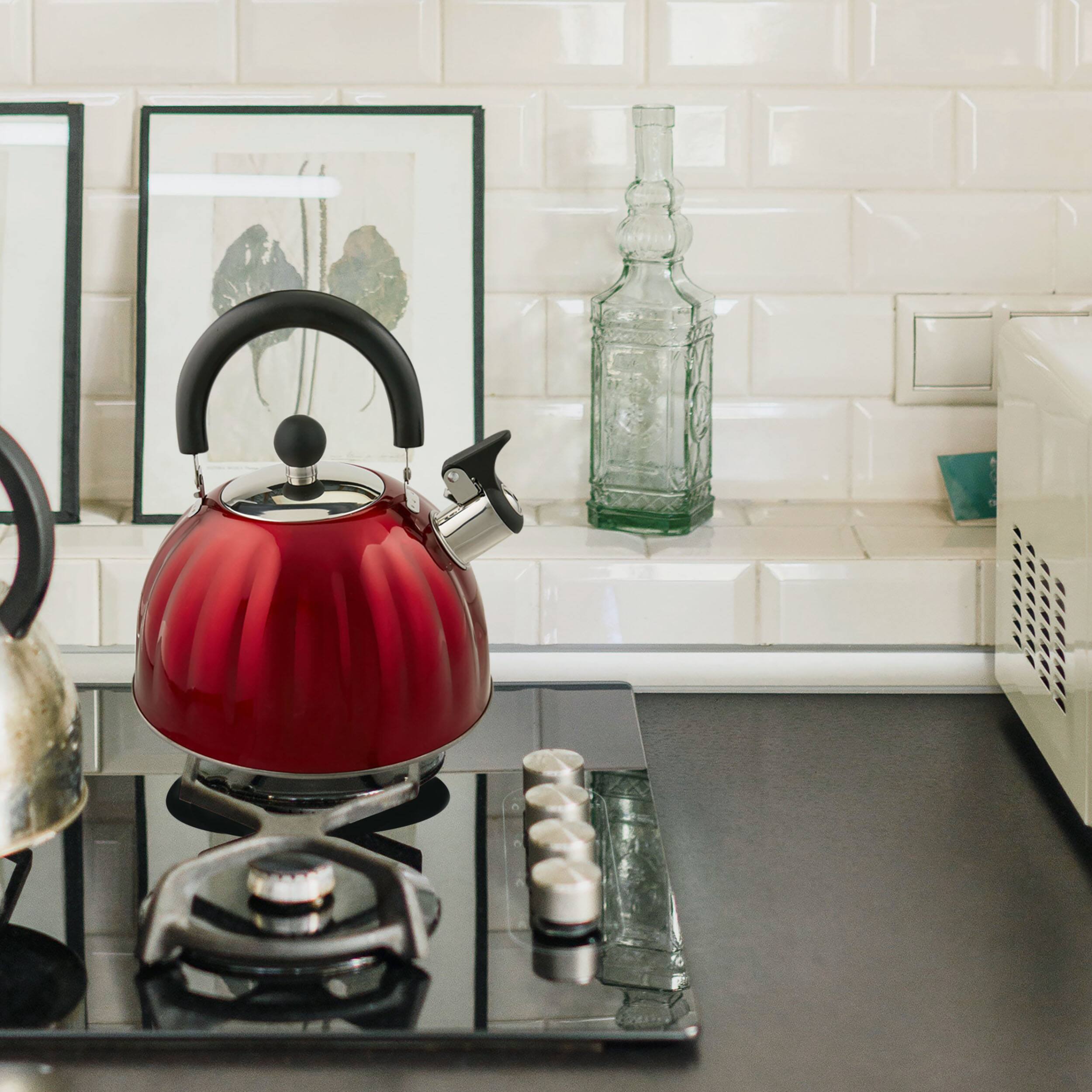 Alt View 2. Mr. Coffee - Mr. Coffee Twining 2.1 Quart Pumpkin Tea Kettle in Red - Red.
