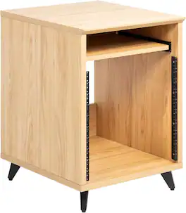 Gator Frameworks - Elite Furniture Series 10U Studio Rack Table in Natural Maple with Slide-Out Tray - Natural Maple Matte Finish