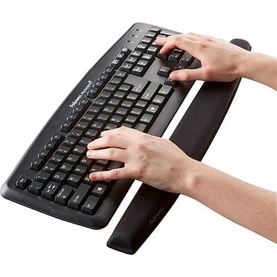 Alt View 1. Fellowes - Memory Foam Keyboard Wrist Rest, Black - Black.