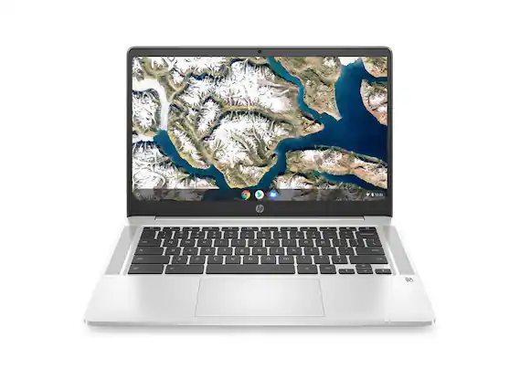 Front. HP - HP 14" Chromebook Intel Pentium N5000 - 4GB - 64GB - Silver - 14A-NA0131WM - Silver.